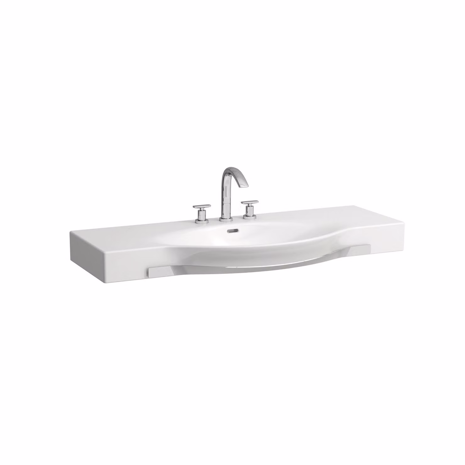 LAUFEN PALACE lavabo, 3 trous pour robinet, avec trop-plein, avec porte-serviettes, 1200x510mm, blanc, H8127040001081, H8127040001081