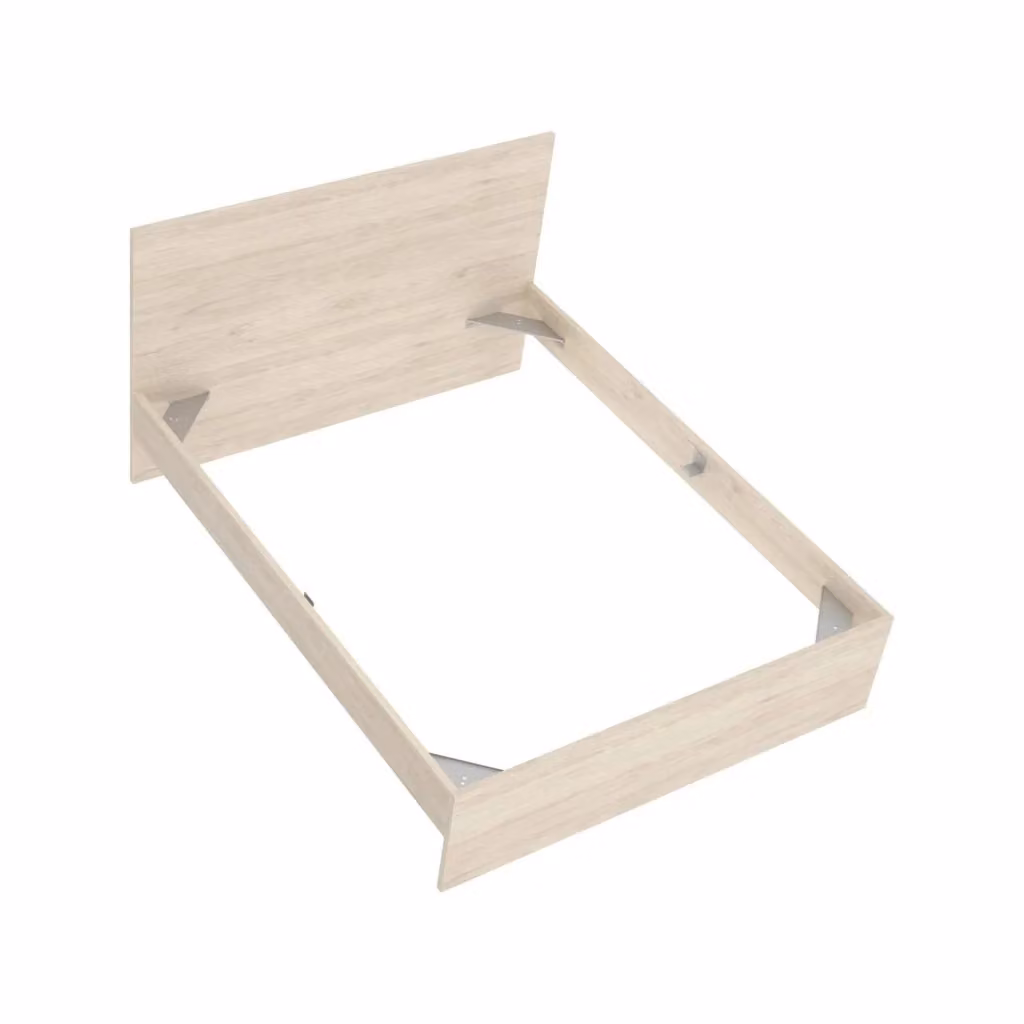 Letto alla francese Howard DMORA in Rovere con cassetti, L: 146 cm, P: 195 cm, H: 100 cm – 2