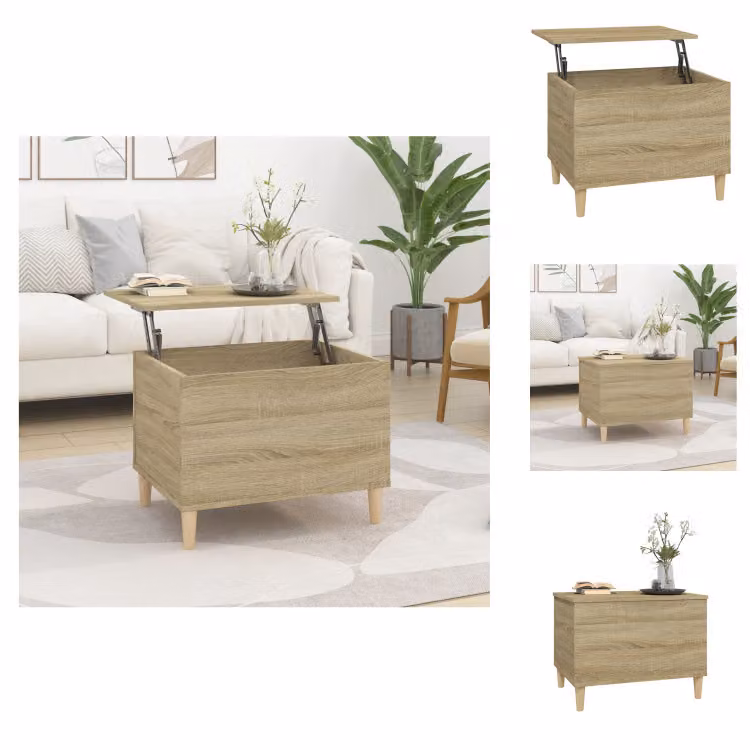 vidaXL Tavolino in rovere Sonoma 60x44,5x45 cm in legno - Tavolini da caffè