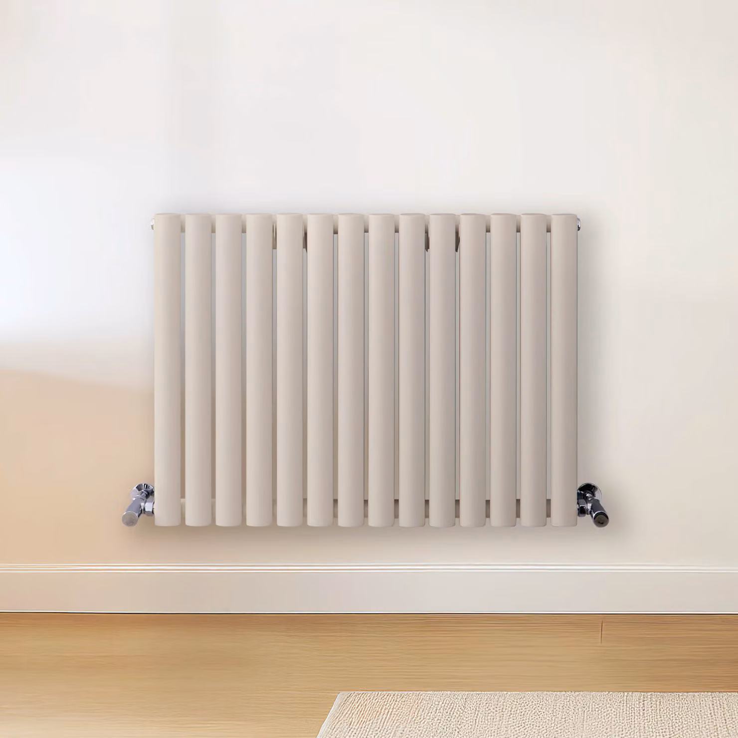 Radiatore di Design Orizzontale Bianco (Pearl Bianco) - 600mm x 826mm - Pannello Doppio  - Revive