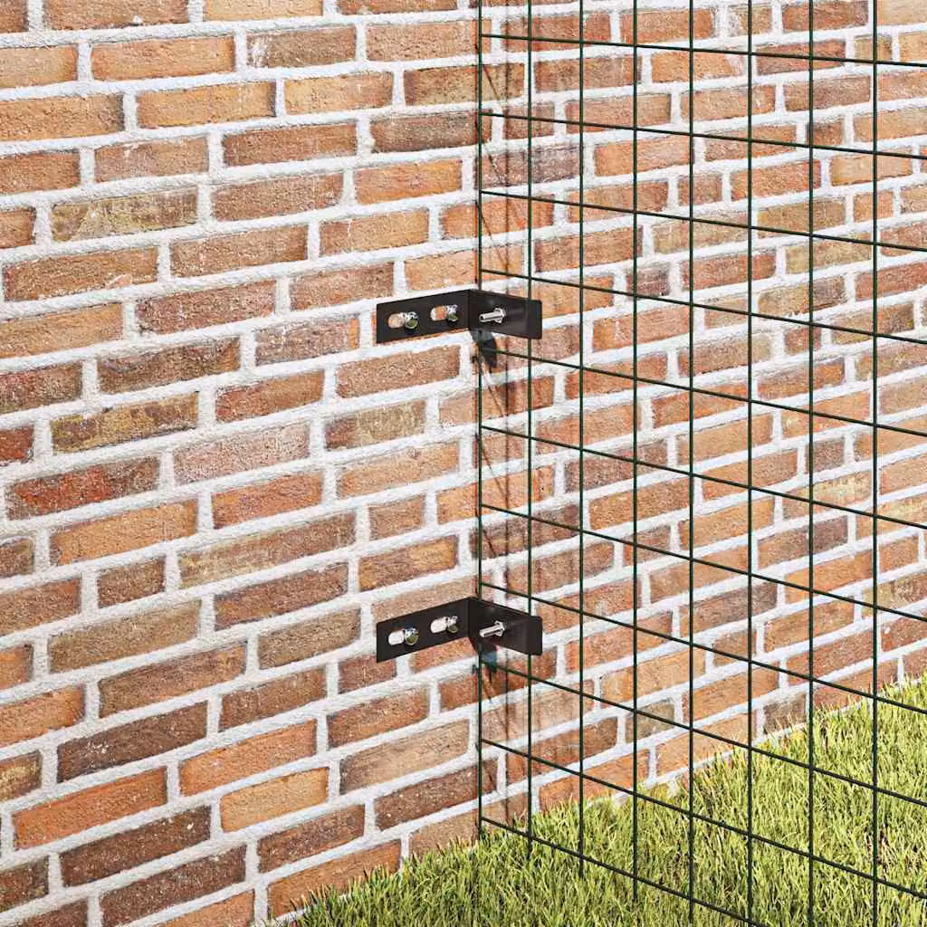 vidaXL Set di 10 connettori angolari a parete in acciaio zincato colore antracite – 1