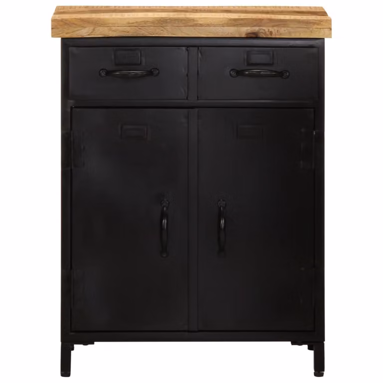 Credenza 55x30x71 cm in Legno Massello di Mango