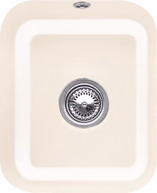 Lavello sottopiano V&B Cisterna 45 m, eccentrico, crema CeramicPlus