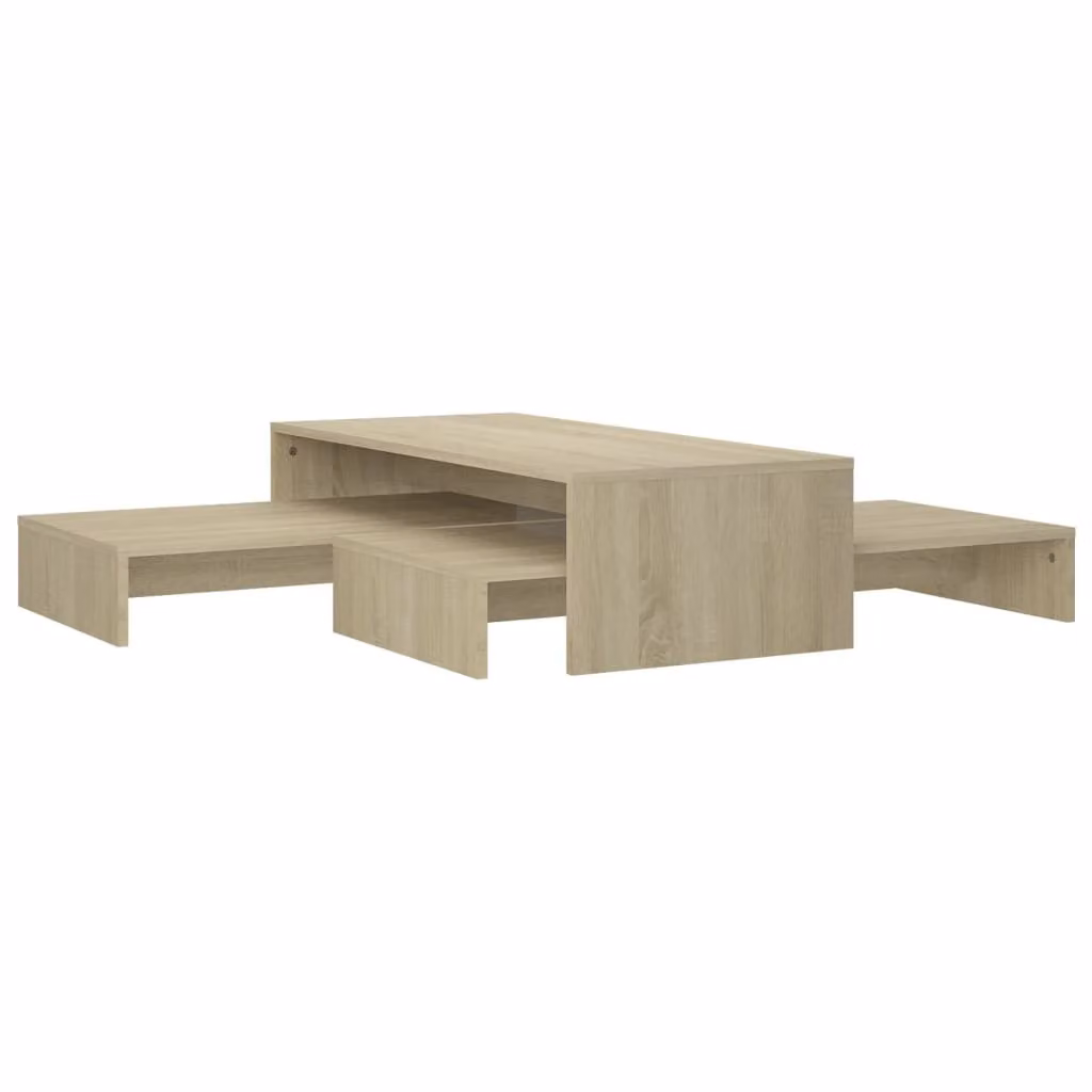 Set Tavolini Estraibili Rovere Sonoma 100x100x26,5 Multistrato