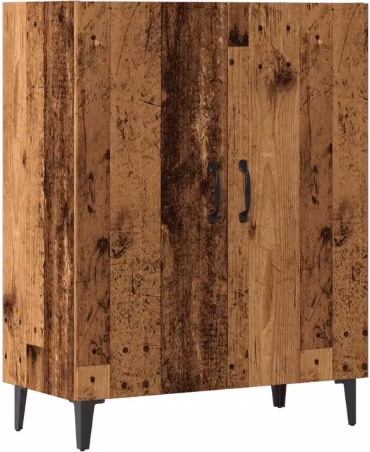 Credenza Buffet in Legno Antico Marrone in MDF per Soggiorno e Sala da Pranzo L: 70 cm, P: 34 cm, H: 90 cm