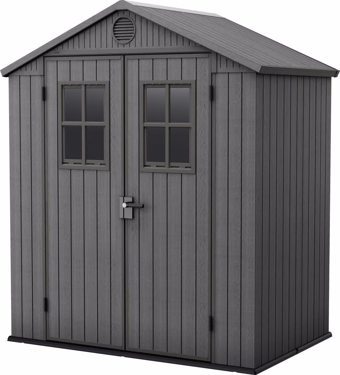 Casetta da giardino Keter Darwin 6x4, 190x122x221 cm, resistente alle intemperie, con doppie porte e lucernario