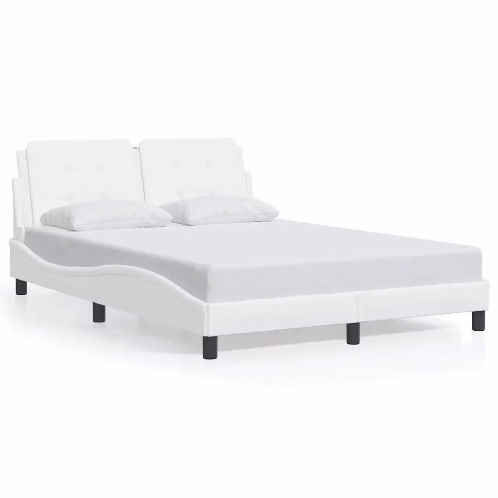 vidaXL Giroletto Zadar senza materasso in similpelle bianco 120x200 cm – 2