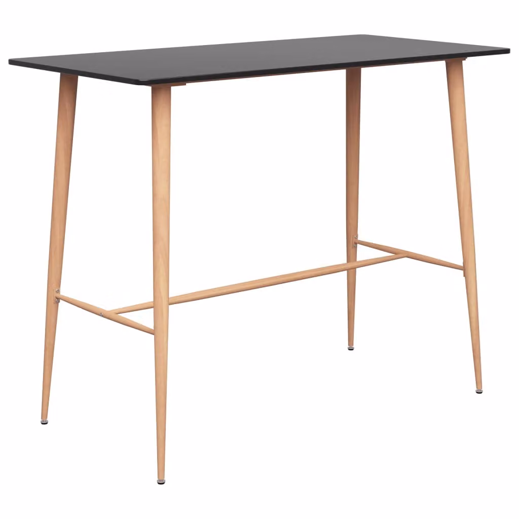 vidaXL Tavolo da bar nero 120x60x105 cm