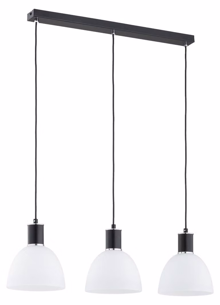 Lampada a sospensione SANBRI bianco e nero 3xE27x15W in metallo, dimensioni: 90x75x14 cm, IP20, Alfa