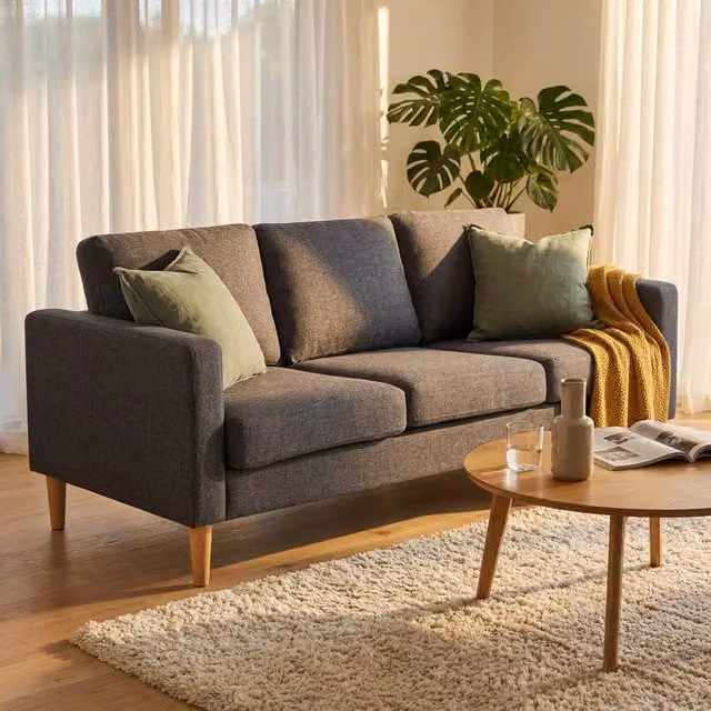 Divano 3 posti Scandinavo in Tessuto cm 177x73x82 - MANU