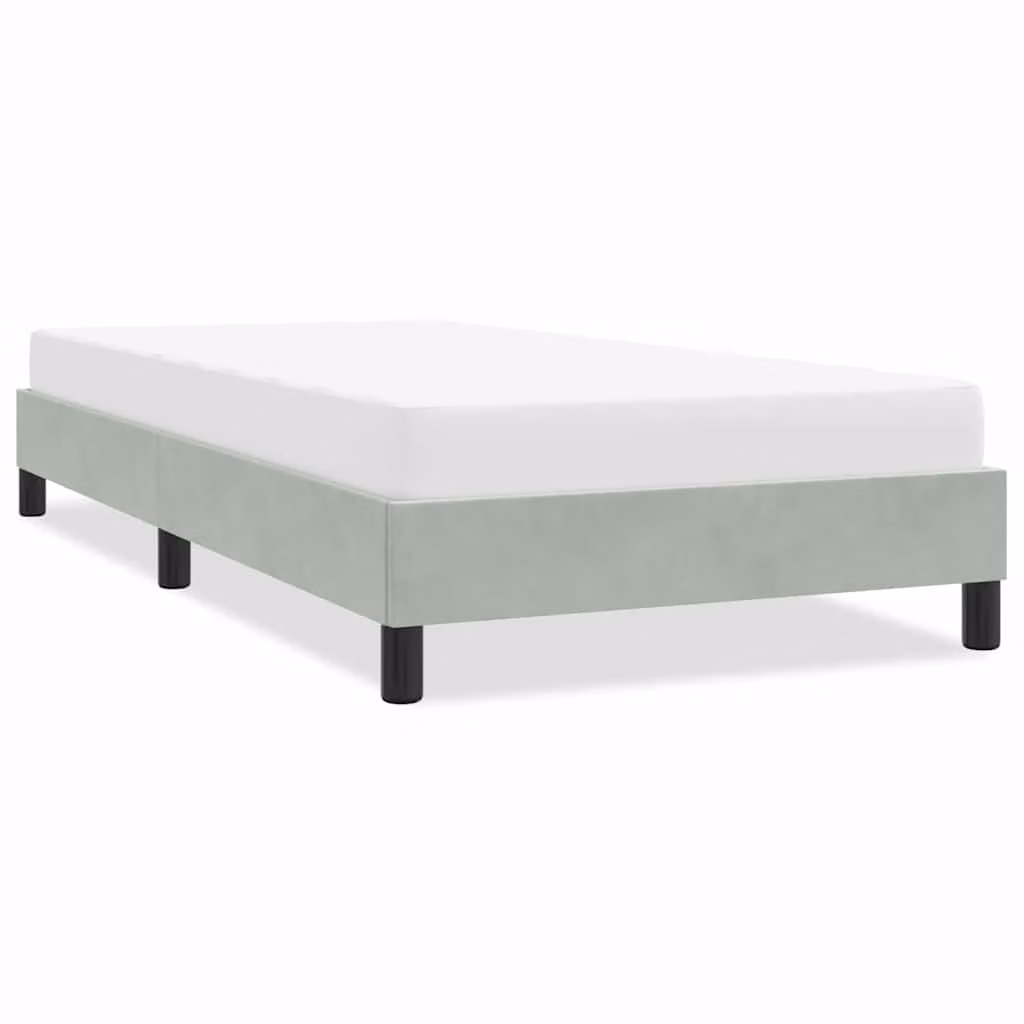 vidaXL Giroletto senza Materasso in Velluto Grigio Chiaro L/P/H: 100 x 213 x 25 cm