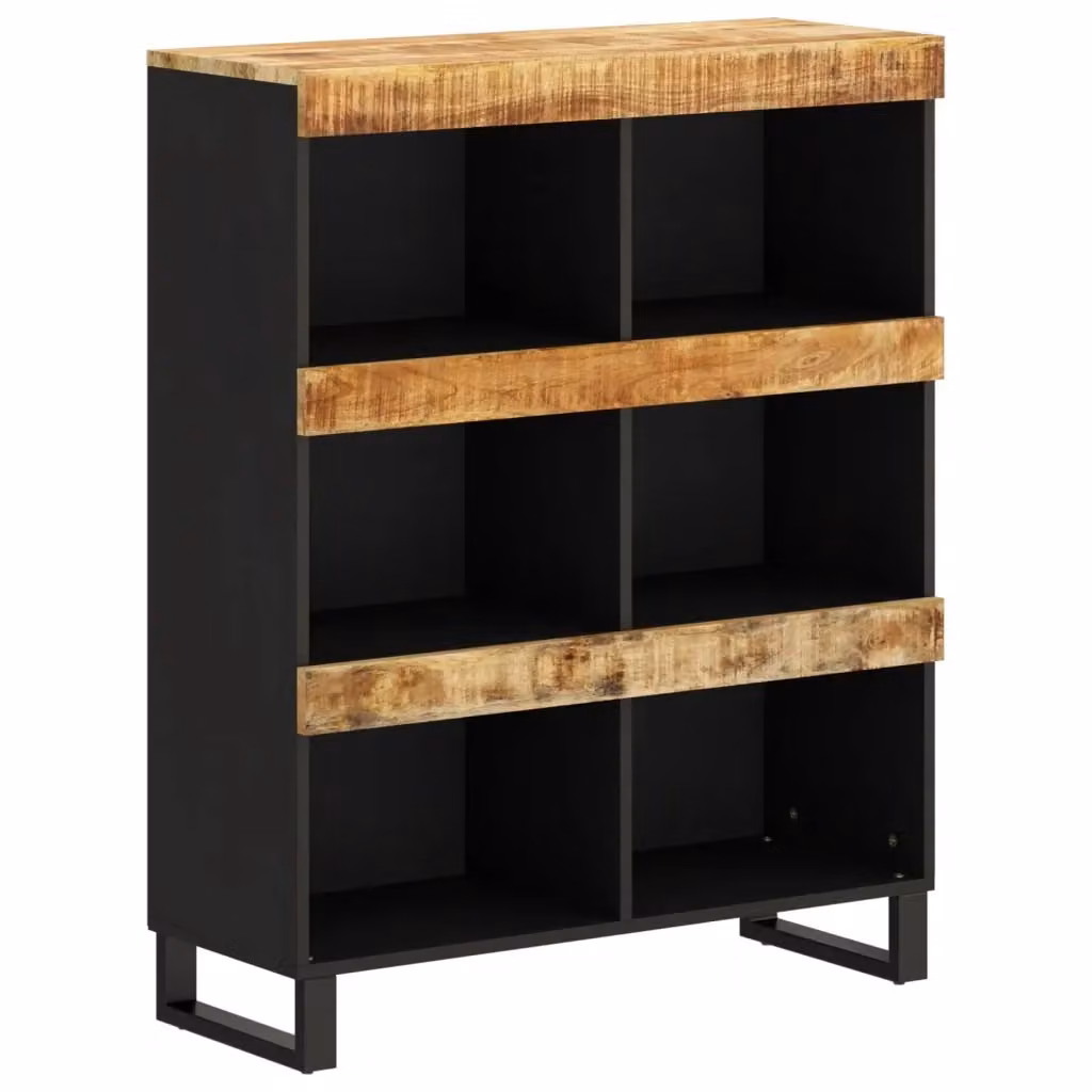 Credenza in legno di mango e metallo stile industriale vidaXL, marrone, L: 85 cm, P: 33 cm, H: 107 cm – 2