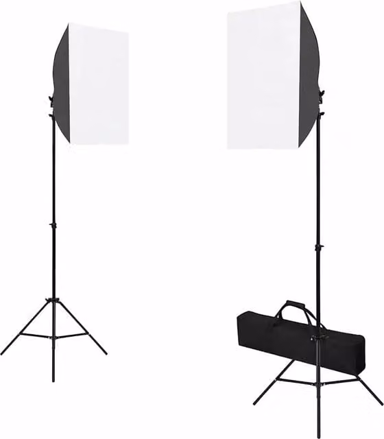 Kit per Studio Fotografico con Set Luci, Fondale e Riflettore 3067051