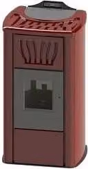 Stufa a pellet Cola THERMO POWER 30 bordeaux con controllo a pulsanti ed efficienza del 94.68%