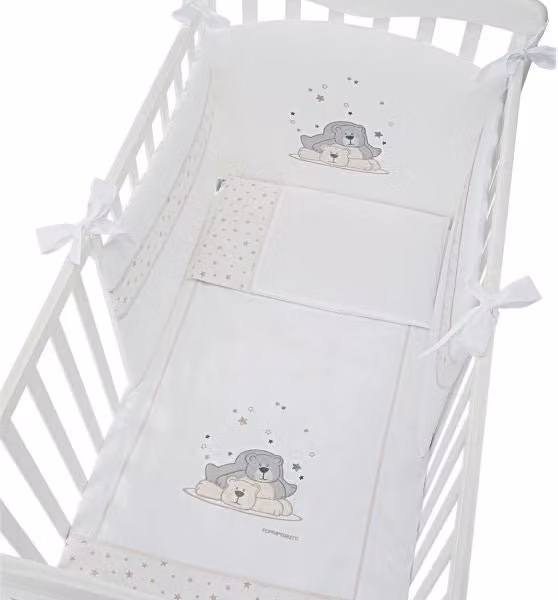 Set piumone per lettino 3 pezzi Dolcestella Foppapedretti Bianco