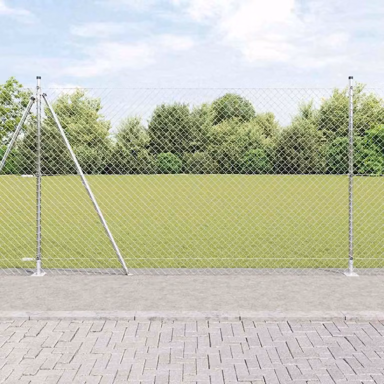 Maison Exclusive - Palo della recinzione Argento 10 x 1,6 m (rete 40 x 40 mm)