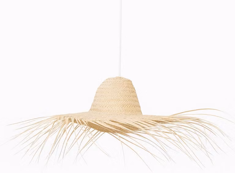 Lampada a sospensione Toluca | Boho in foglia di palma 50 cm naturale