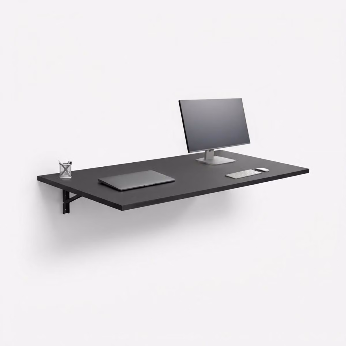 Scrivania pieghevole a parete 140x80cm Jeremy XL - Nero