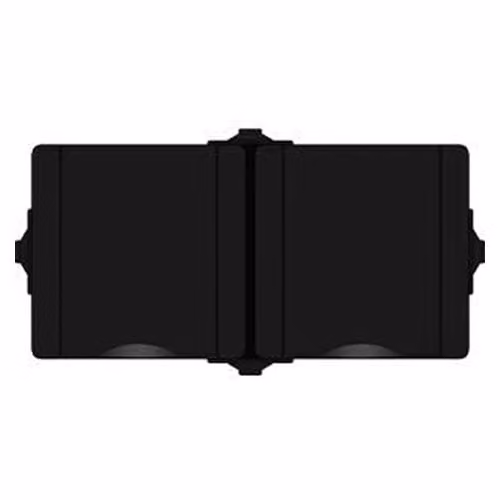 Presa a muro Kopp SWD con coperchio ribaltabile - doppia - orizzontale - resistente agli spruzzi d'acqua - nera