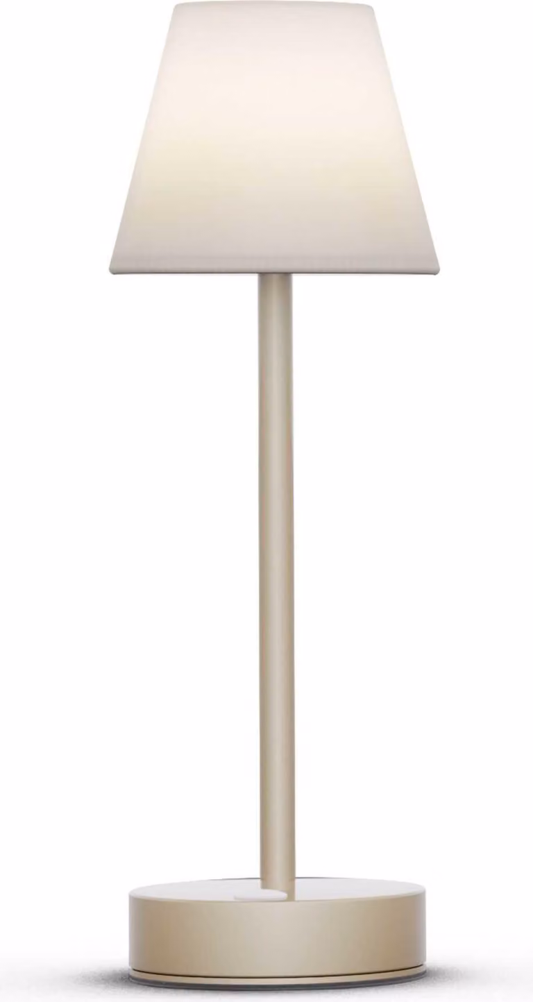 Nuova lampada da tavolo ricaricabile Garden Lola Slim 30 Ottone