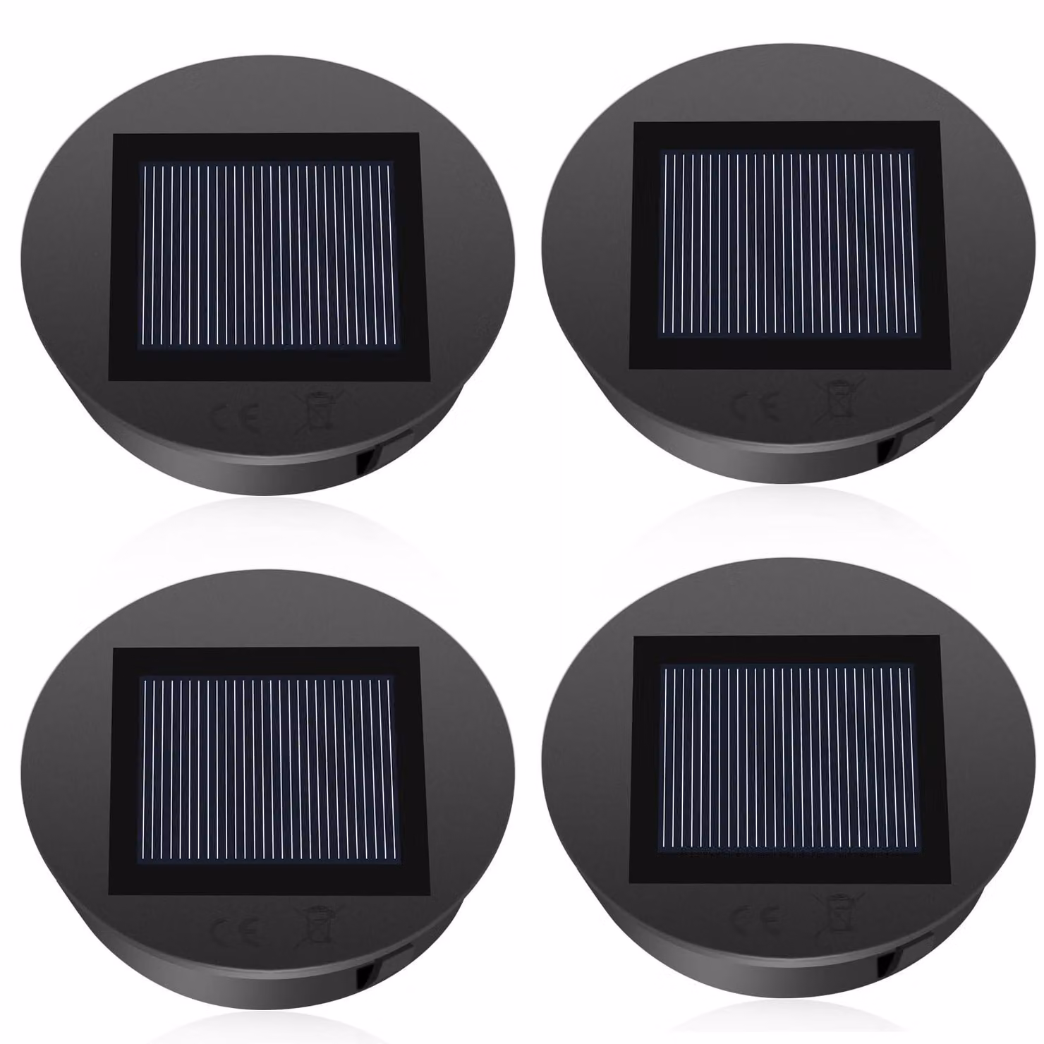 Copertura solare da 8 cm, LED, 1,2 V, 600 mAh, confezione da 4 pezzi, ricambio