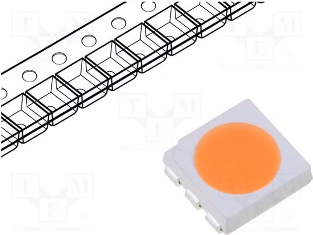 2 LED, 5,5÷6,5 lm, 5050, PLCC6, 120°, 5x5x1,5 mm, SMD, rosso (rosa), 60 mA, OSCB4TS4C1A, LED-Di