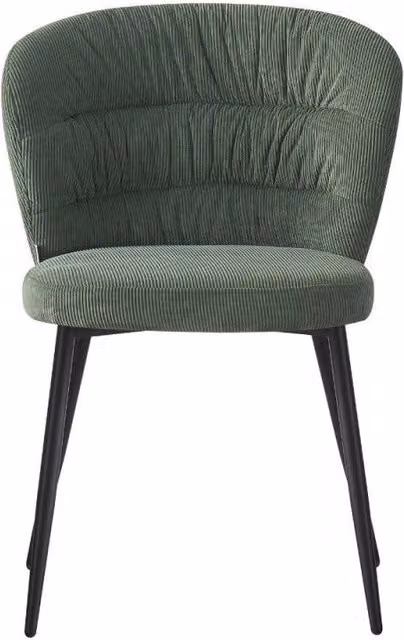 Sedia imbottita Klontar in tessuto verde set 4 pezzi
