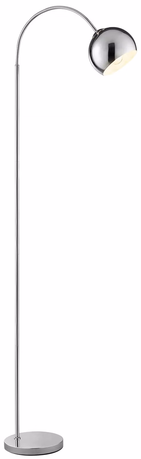 Lampada da soffitto "Brilliant" modello Bogenstandleuchte, altezza 1,7 metri, finitura cromata, attacco E27, 20W, grado di protezione IP20, per uso interno