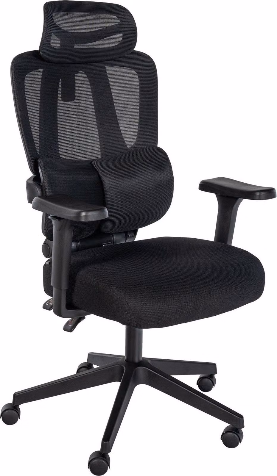 Sedia ergonomica per ufficio - Sedia girevole - Materiale in rete elastica, ottimo comfort di seduta | Colore: nero