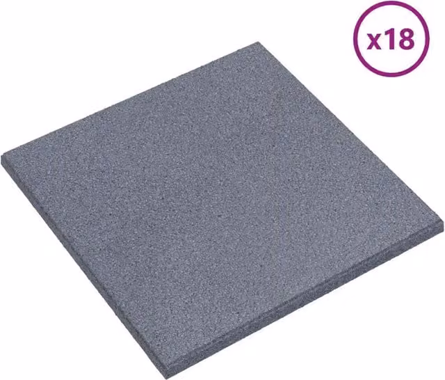 Piastrelle per Protezione dalle Cadute 18 pz Grigio 50 x 50 cm CFW5829870