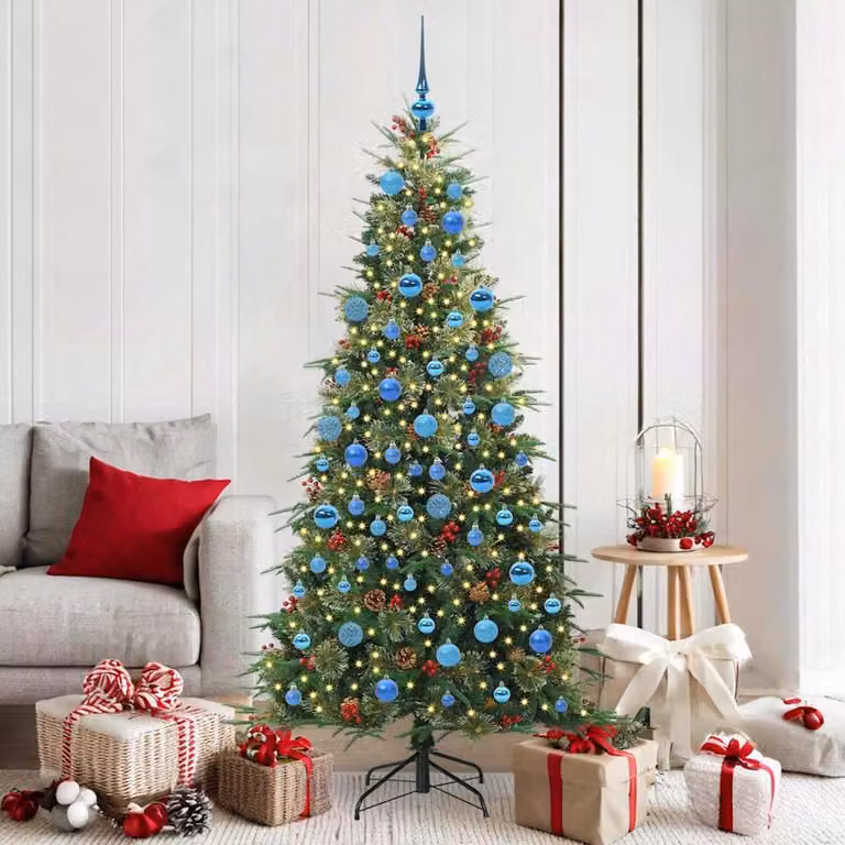 Maison Exclusive - Albero di Natale artificiale pieghevole, verde, 180 cm, realizzato in PE e PVC