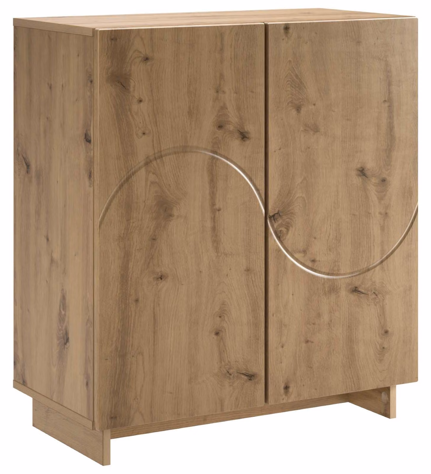 Mobile contenitore "Artisan" in legno impiallacciato di rovere, dimensioni 67 x 34,5 x 75 cm
