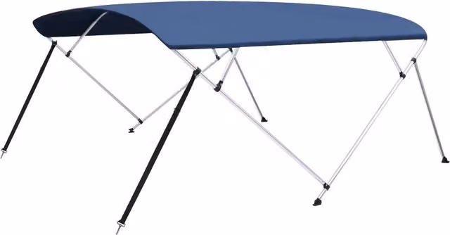 Bimini di Prua Tendalino a 4 Archi Blu 243x(230-244)x137 cm CFW3245586
