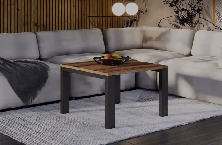 Endo-Möbel tavolino Garold 80x80x55 cm tavolino da salotto tavolino (rovere monastero)