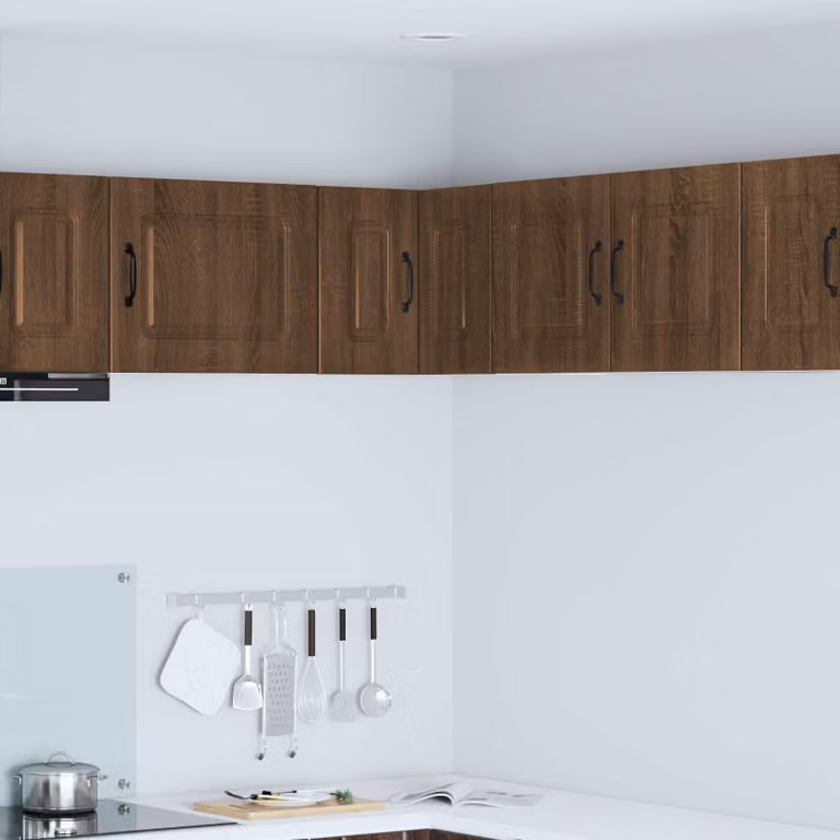 vidaXL Mobile Unità a muro per cucina in Rovere Marrone con Ante a Battente e Ripiani Interni L/P/H: 57 x 57 x 40 cm