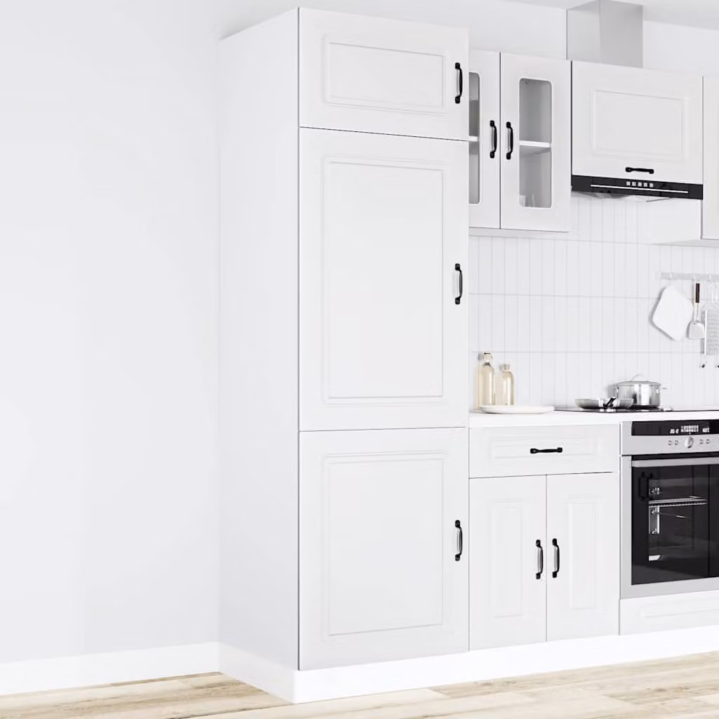 Armadio da Cucina Moderno vidaXL Kalmar Bianco in Legno MDF con Ante a Battente L: 57 cm, P: 60 cm, H: 207 cm