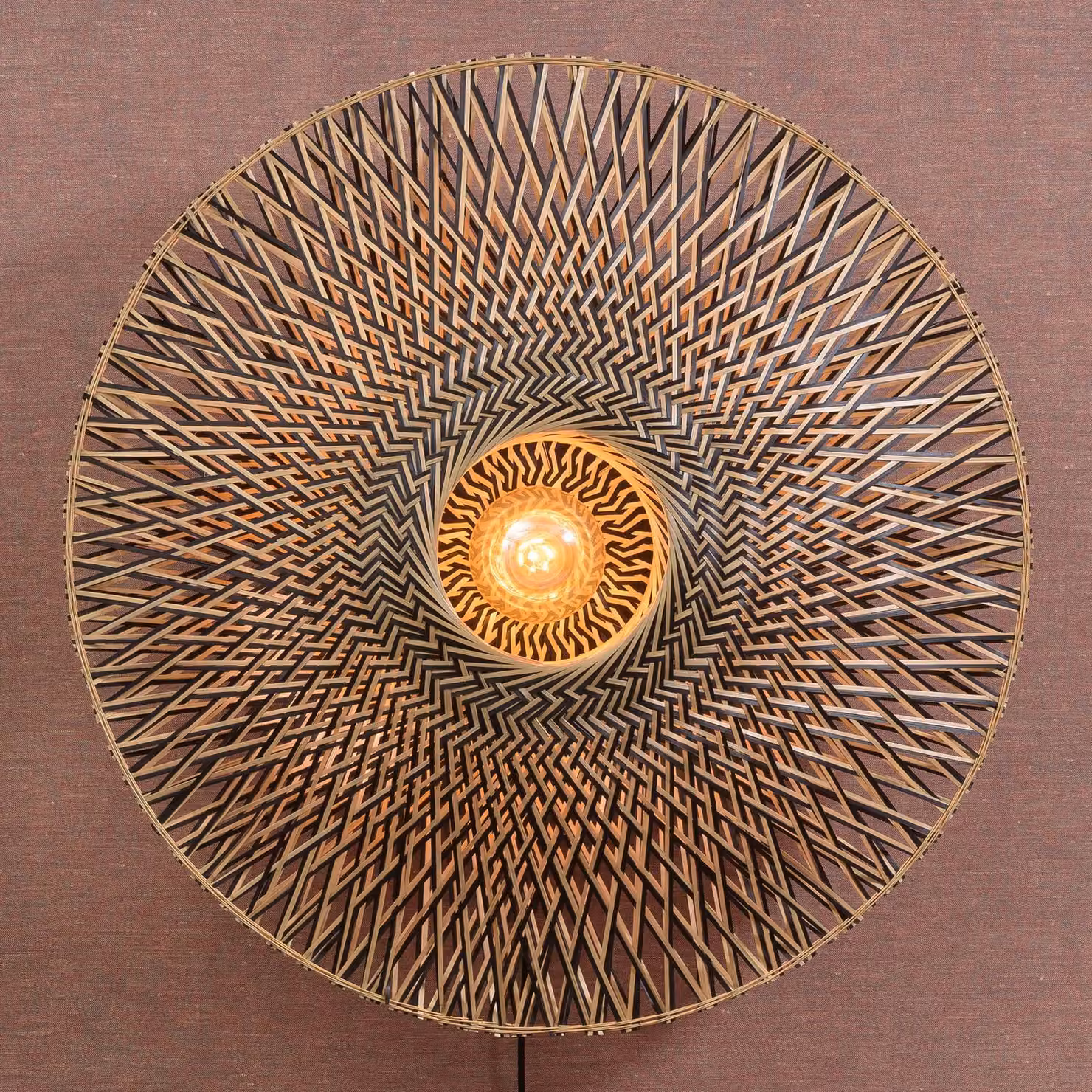 Good & Mojo Applique da parete Bali, Legno chiaro, Soggiorno / Sala da pranzo, bambù, Design, Applique