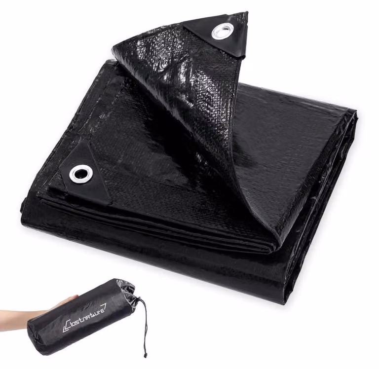 Telo protettivo impermeabile per tenda, in PE, dimensioni 220 x 235 cm, per 4 persone, resistente, leggero e facile da trasportare