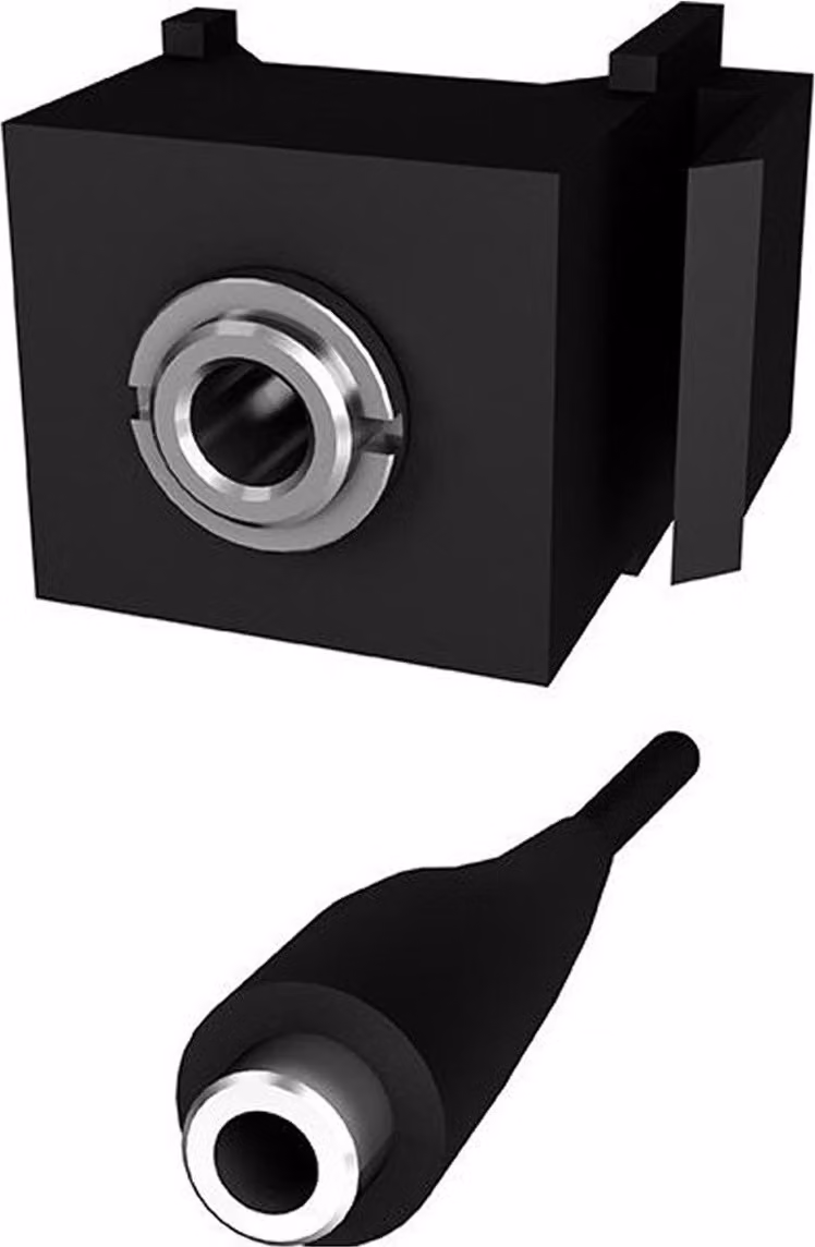 BACHMANN Mini jack Keystone da 3,5 mm a 3 pin stereo, nero