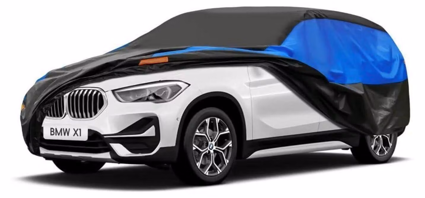 Copertura impermeabile e traspirante per auto, compatibile con BMW X1 (2009-2024), disponibile nei colori nero e blu
