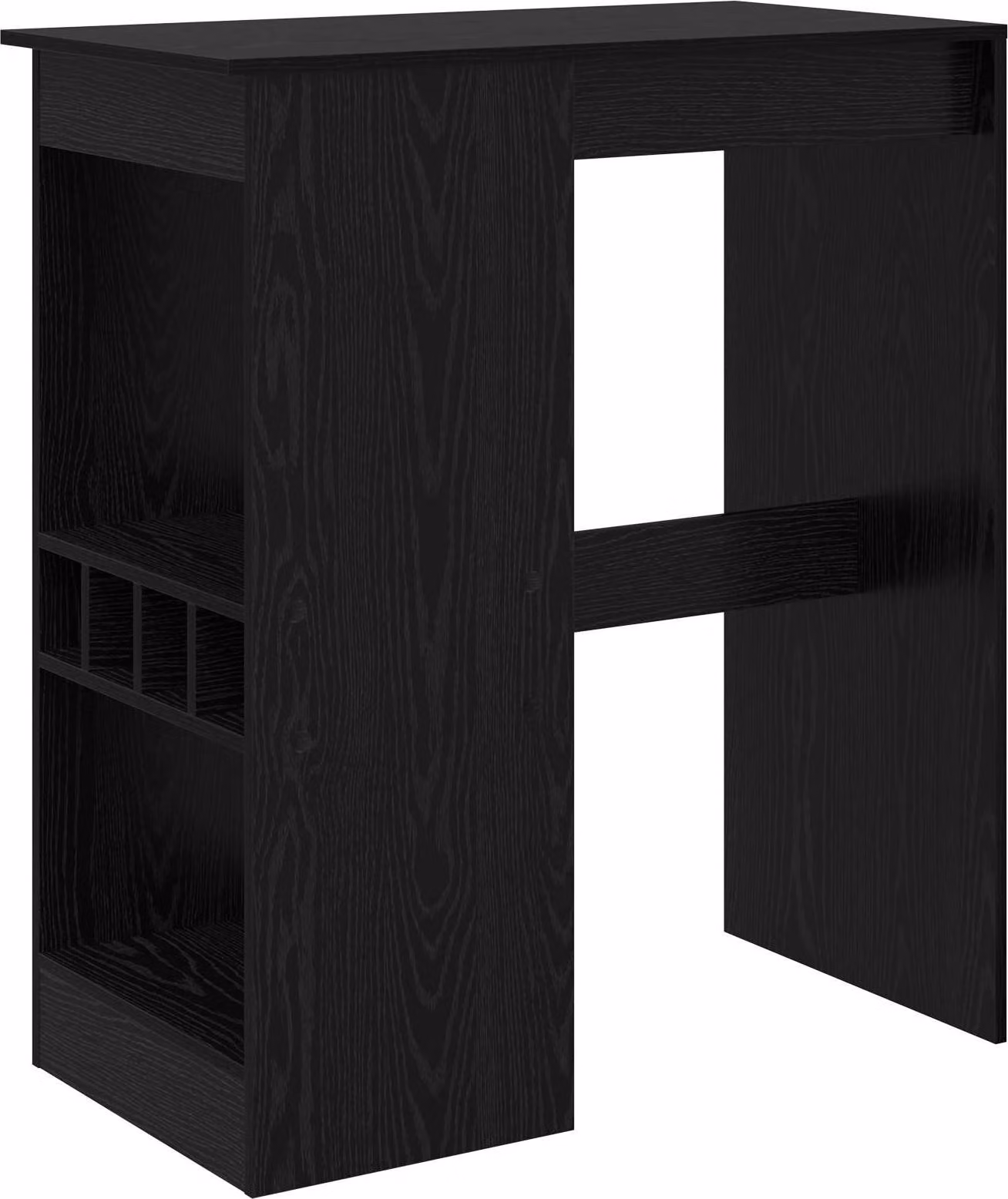 Tavolo da bar con lo scaffale Rovere Nero 90 x 47.5 x 103.5 cm