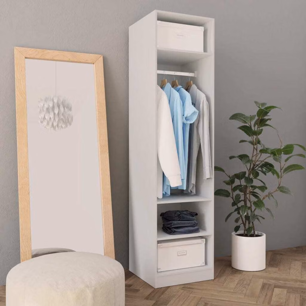 vidaXL Armadio bianco 50x50x200 cm Materiale a base di legno - Armadio - Armadi - Armadio a muro - Armadio a muro - Armadio