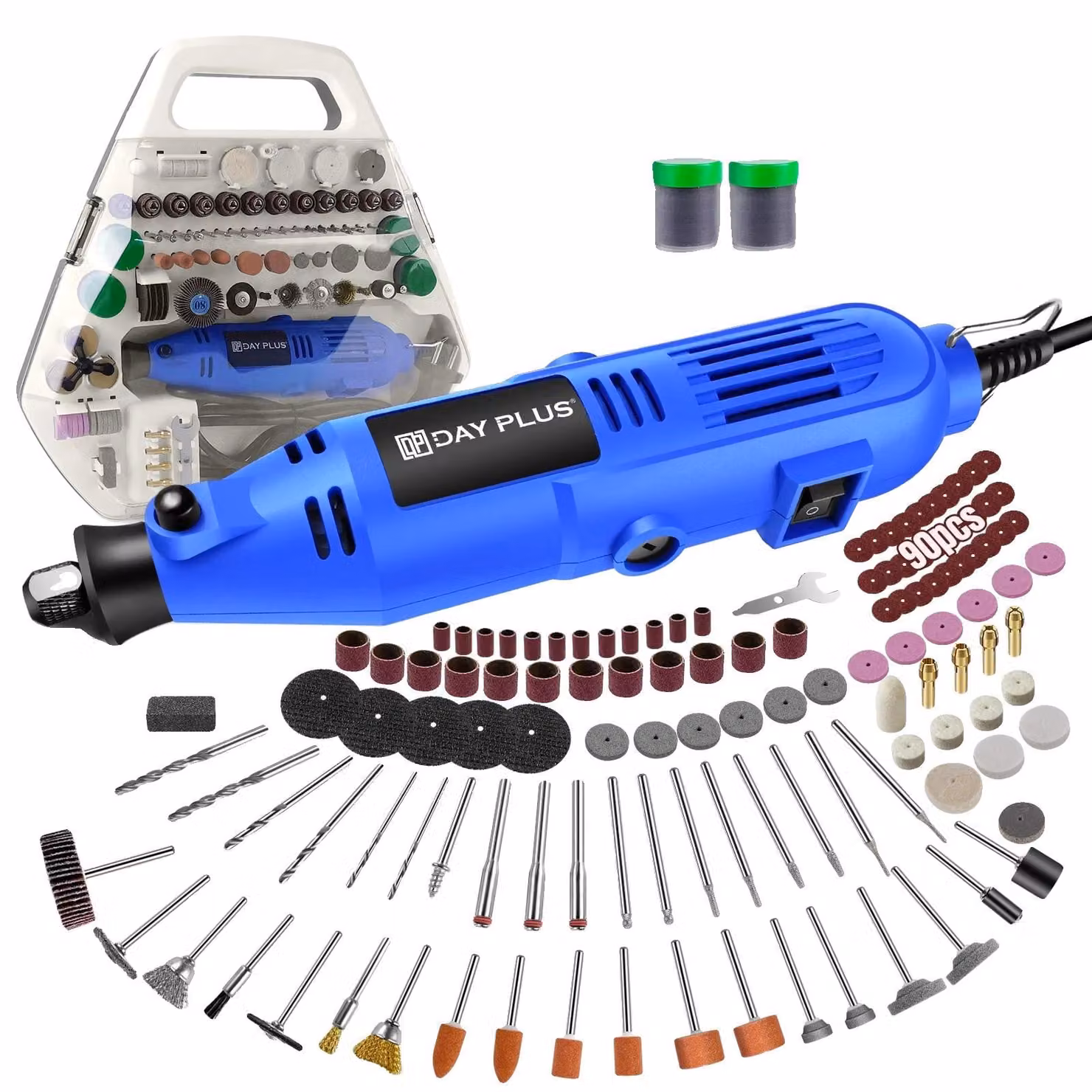 Utensile rotante, 252 accessori, motore ad alte prestazioni, colore blu