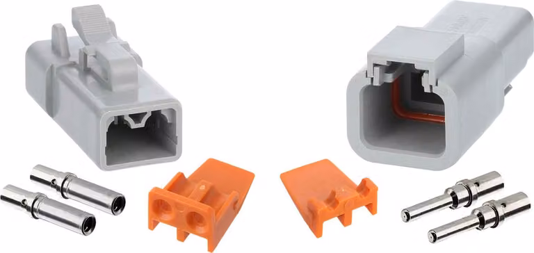 Amphenol AS-2SM/F 113 SET Connettore serie ATP 1xmaschio/1xfemmina, 2 poli, connessione a crimpare Diametro isolamento