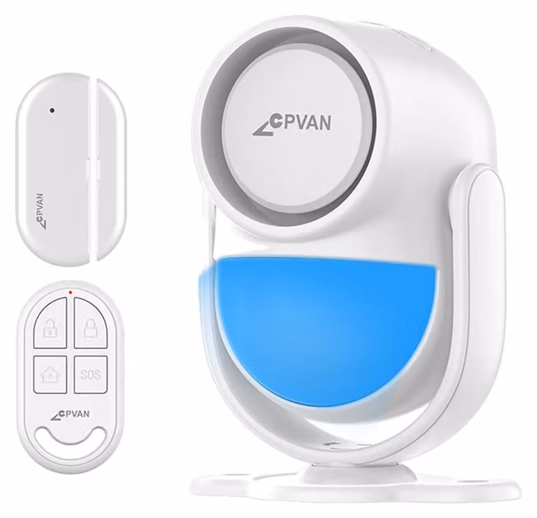 Sistema di allarme intelligente, allarme da 120 dB, sensori di movimento e porta, kit B bianco