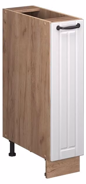 Armadio cucina dispensa alto Vicco Fame-Line Bianco rustico/Rovere dorato 20 cm senza piano di lavoro, Model 61693