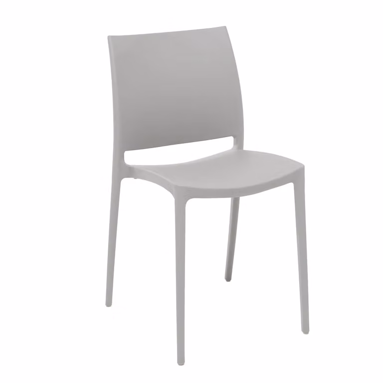Sedia da giardino Vestiamo Casa Giardino in polipropilene grigio con protezione UV H 78,5 x L 49 x P 38 cm