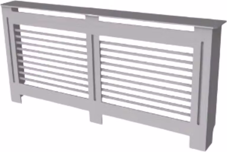 Copriradiatore Grandioso - 172x92?cm - MDF - Doghe orizzontali - Elegante - Grigio
