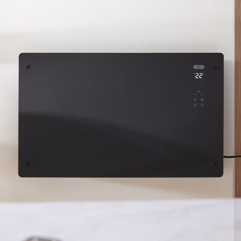 Pannello Riscaldante Smart In Vetro Nero 2000W