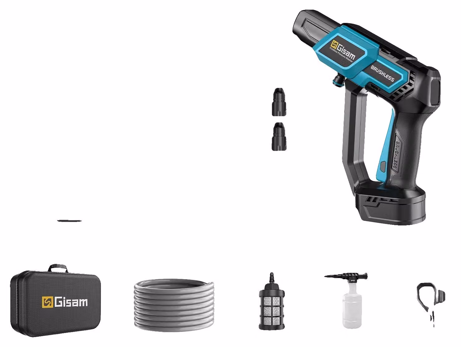 Idropulitrice, design cordless, potente motore brushless, senza batteria e senza presa di corrente